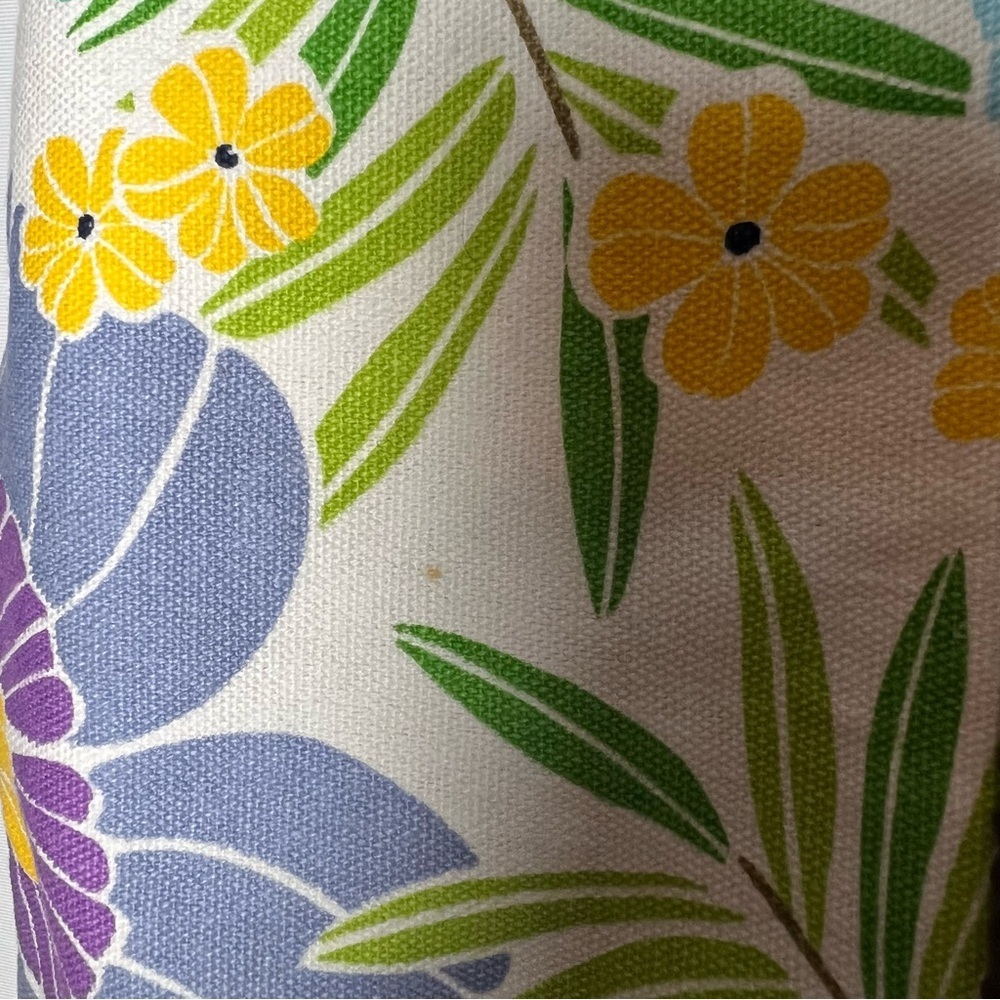 Pottery Barn Teen Multicolor Floral Fabric Tote Bag Pockets Farmers Market Bag - Picture 8 of 10